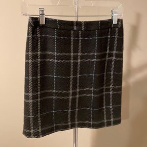 Plaid Wool Skirt